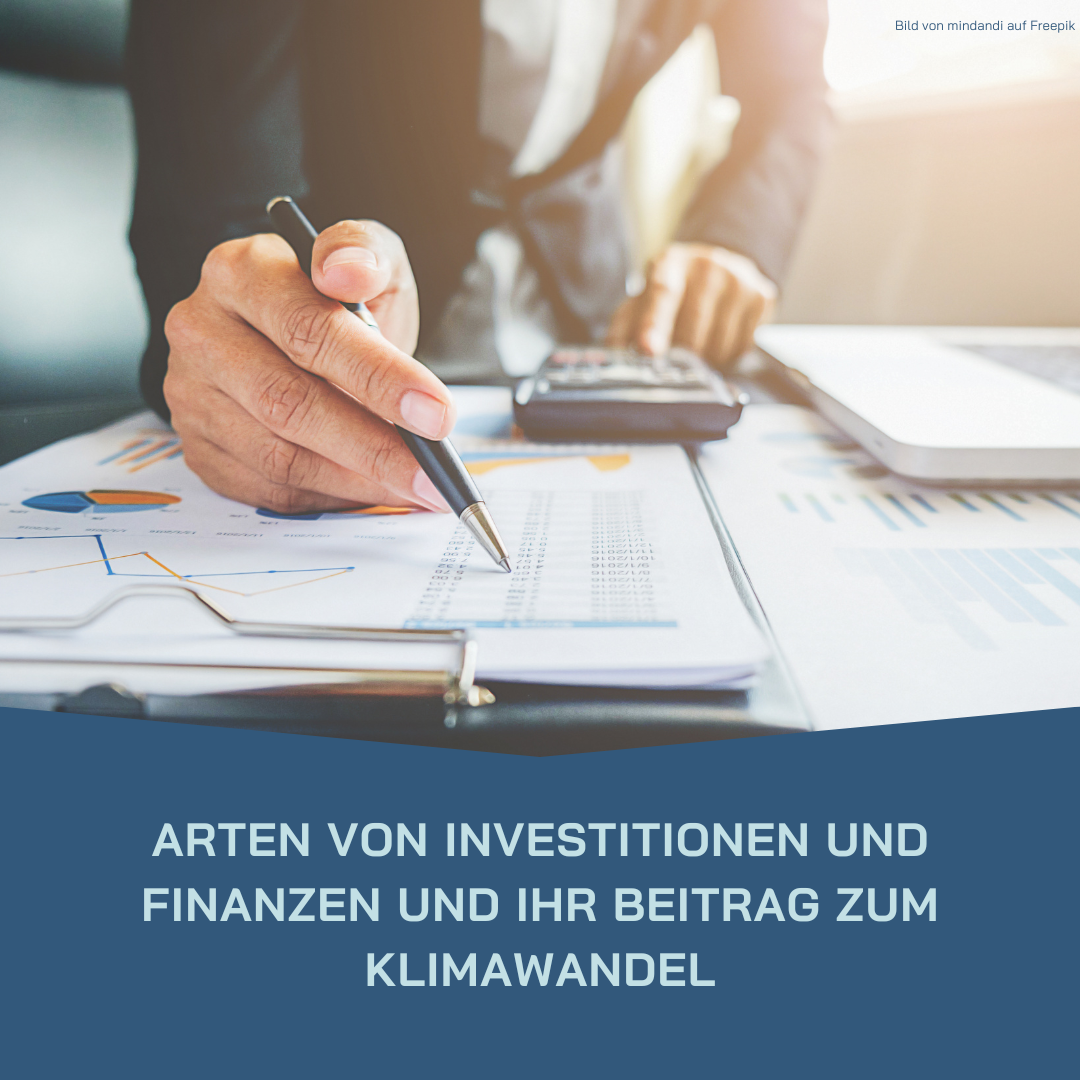 Mehr über den Artikel erfahren Arten von Investitionen und Finanzen und ihr Beitrag zum Klimawandel